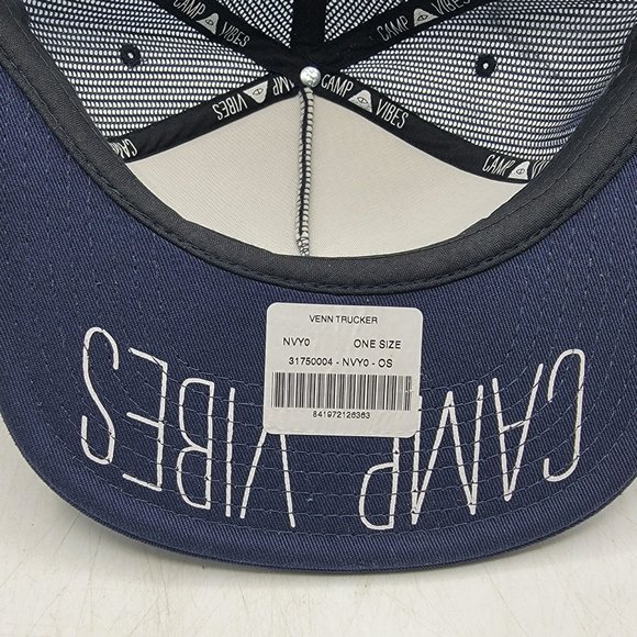 Poler Camp Vibes Venn Trucker Hat Blue Casual Outdoors Summer Lightweight - Picture 10 of 11